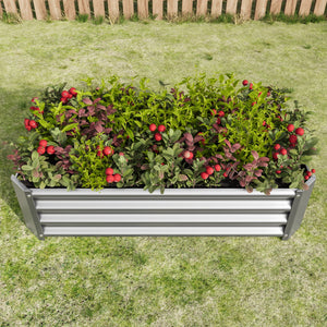 Metal Raised Garden Bed with Galvanized Steel - 4x2x1 ft