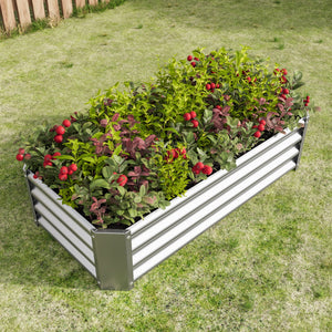 Metal Raised Garden Bed with Galvanized Steel - 4x2x1 ft