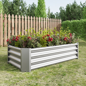 Metal Raised Garden Bed with Galvanized Steel - 4x2x1 ft