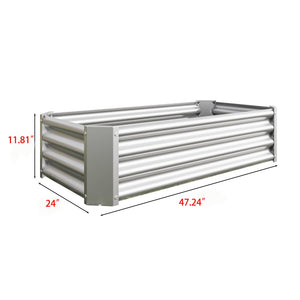Metal Raised Garden Bed with Galvanized Steel - 4x2x1 ft