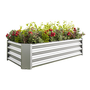 Metal Raised Garden Bed with Galvanized Steel - 4x2x1 ft