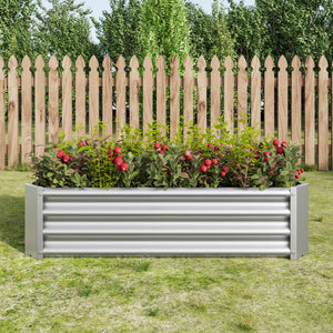 Metal Raised Garden Bed with Galvanized Steel - 4x2x1 ft