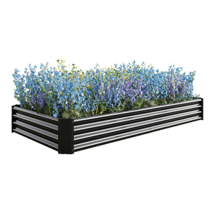Raised Garden Bed Kit with Anti-Rust Coating - Black