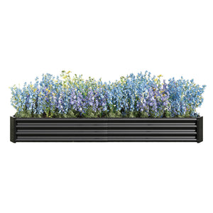 Raised Garden Bed Kit with Anti-Rust Coating - Black