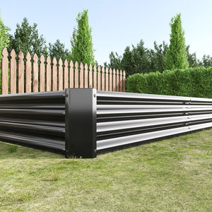 Raised Garden Bed Kit with Anti-Rust Coating - Black