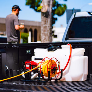1.6HP Skid Sprayer Barrel Mount Only with Honda GX35 100ft Hose and 500 PSI Pump for Pest Control - TRAPSKI