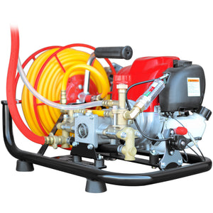 1.6HP Skid Sprayer Barrel Mount Only with Honda GX35 100ft Hose and 500 PSI Pump for Pest Control - TRAPSKI