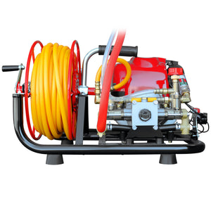 1.6HP Skid Sprayer Barrel Mount Only with Honda GX35 100ft Hose and 500 PSI Pump for Pest Control - TRAPSKI