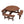 8 Person Wooden Picnic Table with Umbrella Hole - Brown