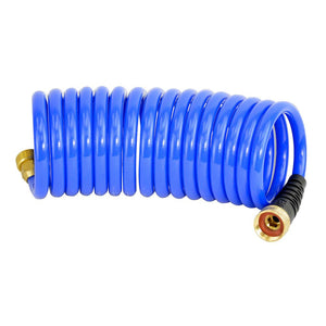 HoseCoil 15' Blue Self Coiling Hose w/Flex Relief - TRAPSKI