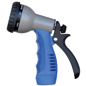 HoseCoil Rubber Tip Nozzle w/9 Pattern Adjustable Spray Head Comfort Grip - TRAPSKI