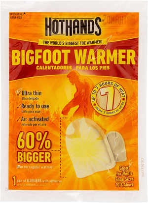 HotHands BigFoot Warmers - Long Lasting Safe Natural Odorless Air Activated Warmers - Up to 7 Hours of Heat - 5 Pair Pack - TRAPSKI