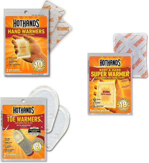 HotHands Toe, Hand, & Body Warmer Variety Pack - Long Lasting Safe Natural Odorless Air Activated Warmers - TRAPSKI