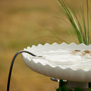 Farm Innovators HR-75 Decorative Heated Rock Bird Bath De-Icer, 75 Watts, Beige - TRAPSKI