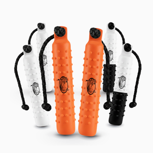 HuntEmUp Hunting Dog Training Kit – 6 Pack 2" Variety Retriever Bumpers with Throw Ropes & Mesh Bumper Bag
