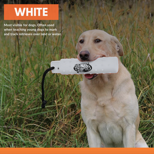 HuntEmUp Hunting Dog Training Kit – 6 Pack 2" Variety Retriever Bumpers with Throw Ropes & Mesh Bumper Bag