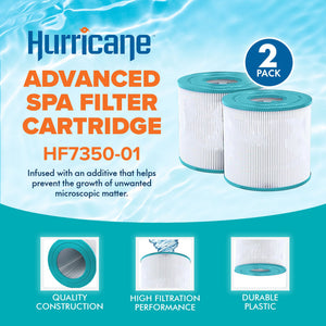 Hurricane 2 Pack HF4401-02 Advanced Pool and Spa Filter Cartridge Replacement
