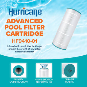 Hurricane HF9410-01 Advanced Pool and Spa Filter Cartridge Replacement, White