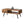 Retro Rectangular Coffee Table with Drawer and Storage Shelf-Rustic Brown