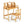 Bamboo Kids Study Desk and Chair Set with Bookshelf
