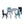 5 Pieces Kids Wooden Activity Play Furniture Set with Building Blocks-Blue