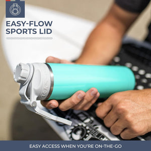 HYDRA™ 22OZ Water Bottle with Powder Coat Finish & Silicone Grip Whale Tale Handle - TRAPSKI