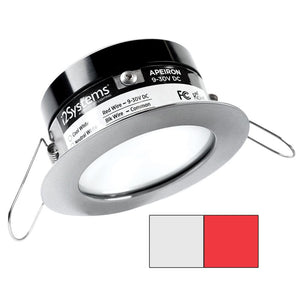 i2Systems Apeiron PRO A503 - 3W Spring Mount Light - Round - Cool White Red - Brushed Nickel Finish - TRAPSKI
