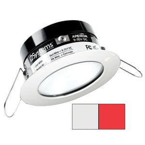 i2Systems Apeiron PRO A503 - 3W Spring Mount Light - Round - Cool White Red - White Finish - TRAPSKI