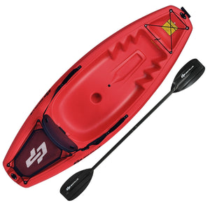 6 Feet Youth Kids Kayak with Bonus Paddle and Folding Backrest for Kid Over 5