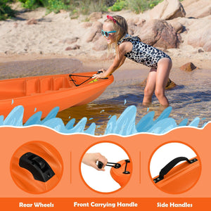 6 Feet Youth Kids Kayak with Bonus Paddle and Folding Backrest for Kid Over 5