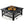 32 Inch 3 in 1 Outdoor Square Fire Pit Table with BBQ Grill and Rain Cover for Camping