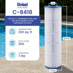 Unicel C-8418 Pool Spa Replacement Cartridge Filters 200 Sq Ft Jandy CS200 (2PK)