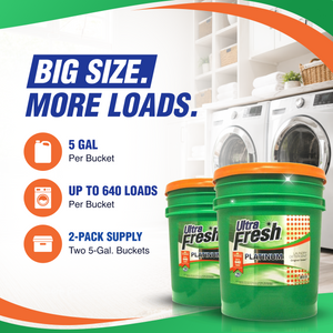 Ultra Fresh 3X Platinum 5 Gallon Laundry Detergent, Up to 640 Loads (2 Pack)