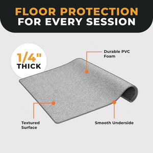 BalanceFrom High-Density Gym Equipment Mat, 1/4-Inch PVC Protective Floor Mat for Treadmills, Exercise Bikes, and Heavy Fitness Machines, 9' x 6'