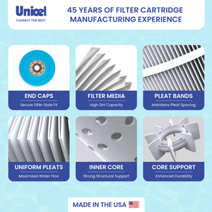 Unicel C-8418 Replacement 200 Sq Ft Swimming Pool Filter Cartridge, 200 Pleats