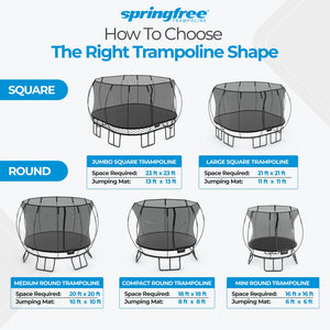 Springfree Trampoline Kids Square 13 Foot Trampoline & FlexrHoop Basketball Game