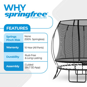 Springfree Trampoline Kids Oval 8 x 13 Ft Trampoline & FlexrHoop Basketball Game