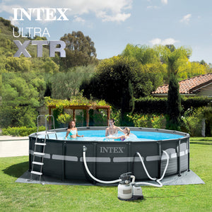 Intex 18Ft x 52In Ultra XTR Frame Round Above Ground Swimming Pool Set with Pump