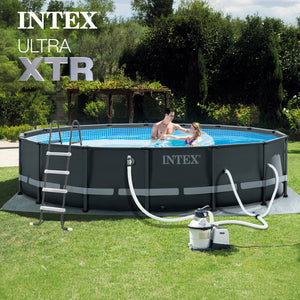 Intex Ultra XTR 16ft x 48in Outdoor Frame Above Ground Swimming Pool Set w/ Pump