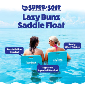 TRC Recreation Lazy Bunz Foam Water Saddle Swimming Pool Float, Tropical Teal