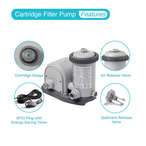 Intex 28635EG 1500 GPH Easy Set Above Ground Swimming Pool Pump Filter System