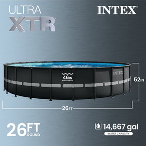 Intex Ultra XTR Frame 26 Foot x 52 Inch Round Above Ground Swimming Pool Set