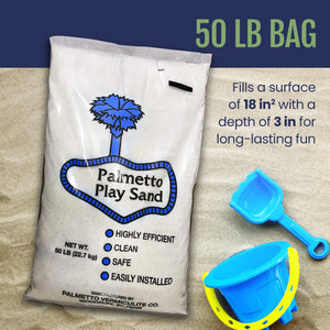 Palmetto 2 Pack Natural Play Sand for Sand Box, Play Areas, Home, 50 LB, Creme