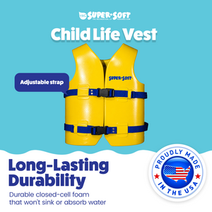 TRC Recreation Super Soft Child Life Jacket Swim Safety Vest, Medium, Yellow