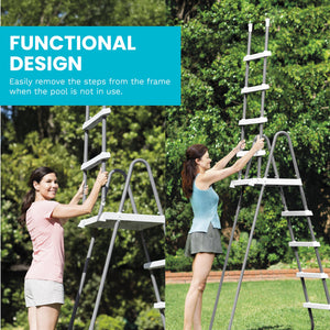 Intex - 52 Inch Pool Ladder with Removable Steps