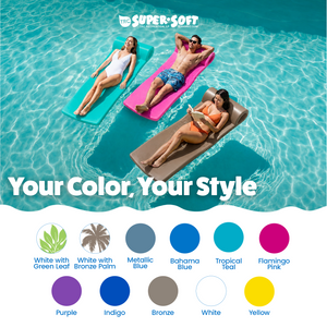 TRC Recreation Sunsation Foam Lounger Pool Floats, Bahama Blue & Tropical Teal