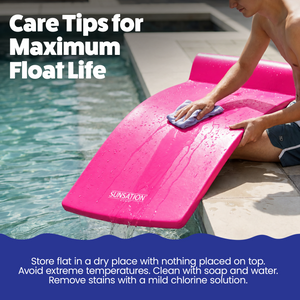 TRC Recreation Sunsation 1.75" Thick Foam Lounger Raft Pool Float, Flamingo Pink