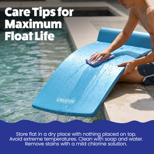 TRC Recreation Sunsation 1.75" Thick Foam Swimming Pool Float, Metallic Blue