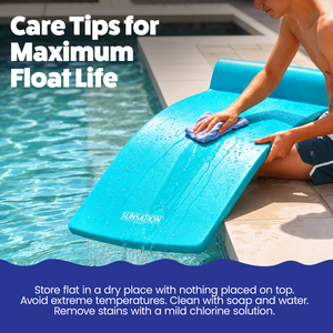TRC Recreation Sunsation 1.75" Thick Foam Lounger Raft Pool Float, Tropical Teal