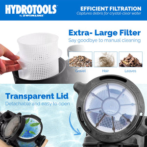 Swimline HydroTools Hydro Flo 0.75HP 3720 GPH 3450 RPM Horizontal Discharge Pump